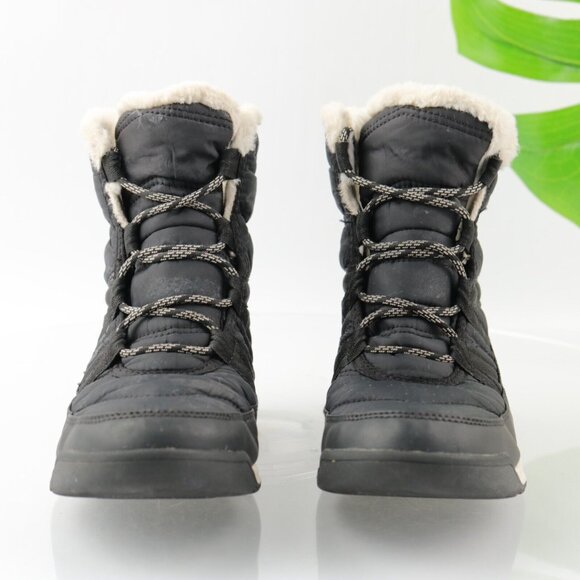 Sorel Women's Whitney II Boot Size 6 Waterproof Short Lace Up Black Nylon Winter - Picture 4 of 12